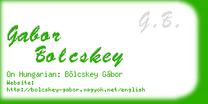 gabor bolcskey business card